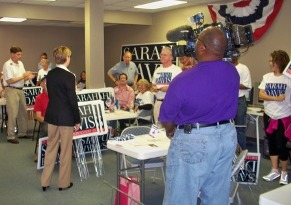 State Rep Elect Sarah Davis at Campaign HQ